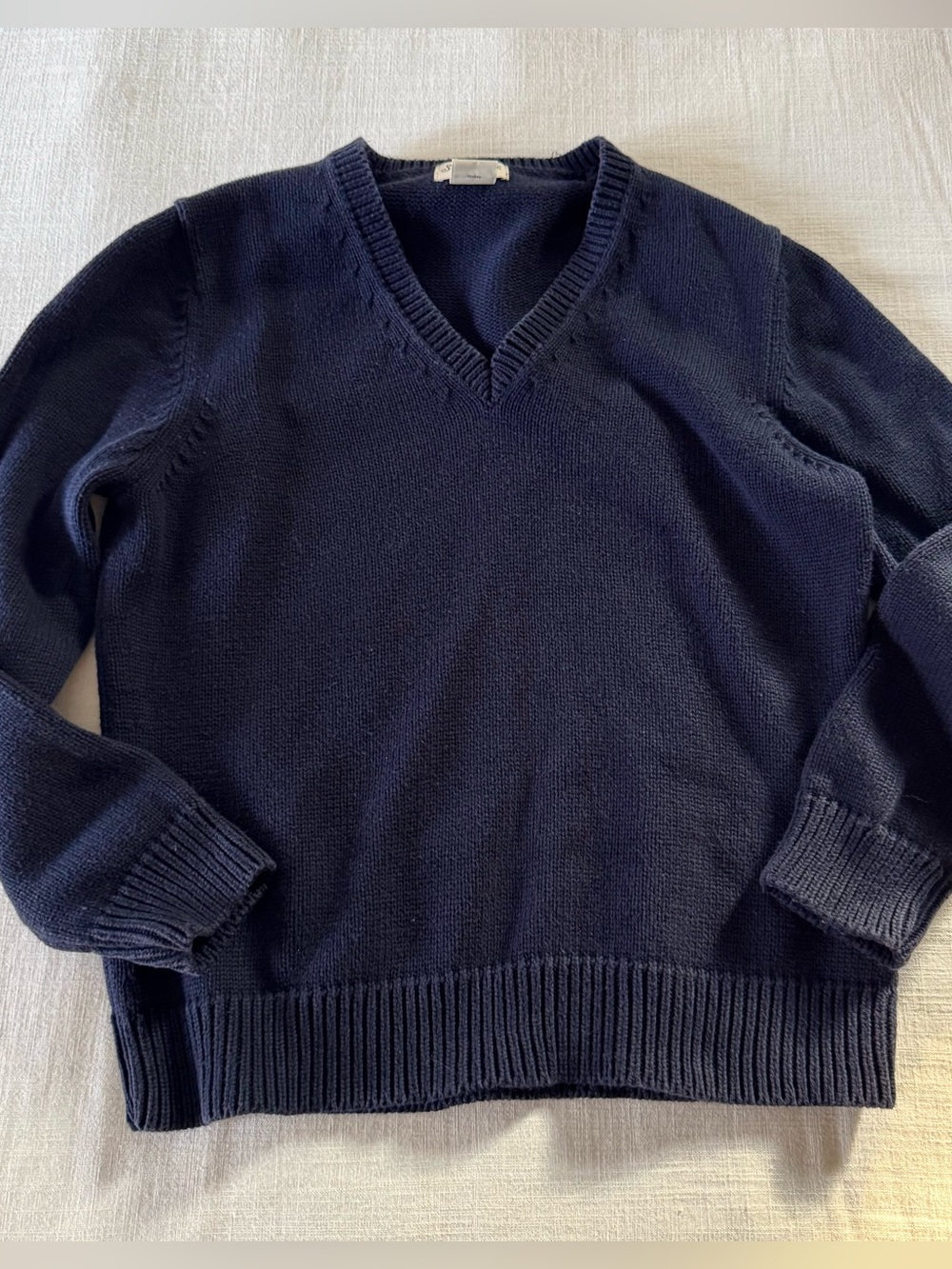 St. John’s Bay V-Neck Cotton Sweater, Small Petite